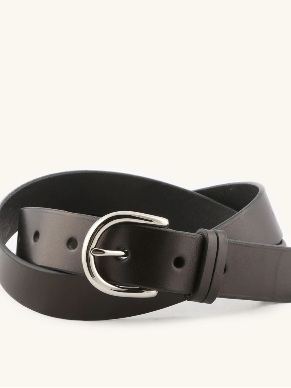 Tanner Goods Meridian Belt - Nickel Buckle in Black size XS